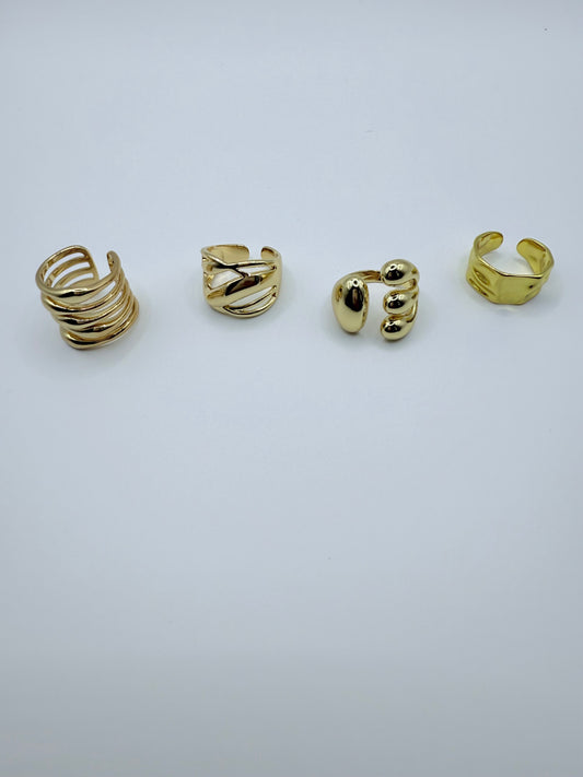 Gold Plated Open Rings